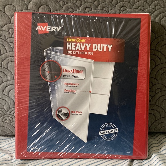 Avery 1” Clear Cover, Heavy Duty Binders (2 pack) - Picture 2 of 8